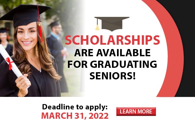 Scholarships are available for graduating seniors. Click here for more information and to apply!