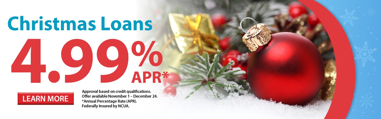 Need a little extra cash this holiday season? We can help with a Christmas Loan! Click here to learn more!