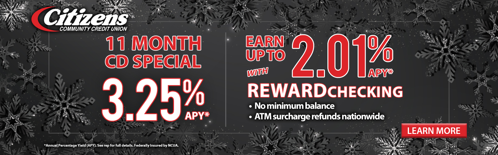 11 Month CD Special at 3.25% APY. Click here to learn more.