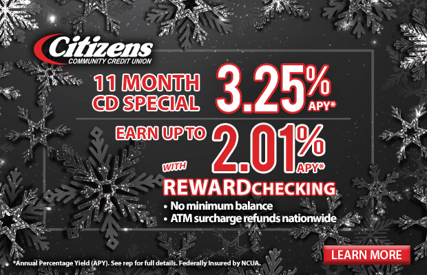 11 Month CD Special at 3.25% APY. Click here to learn more.