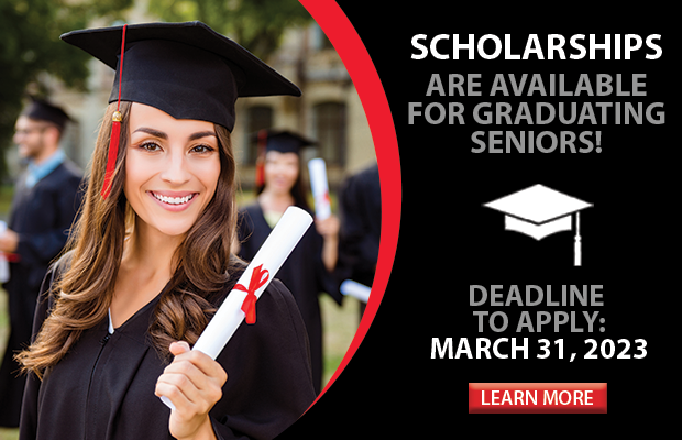 Scholarships are now available for 2023 seniors. Please click here for more information!