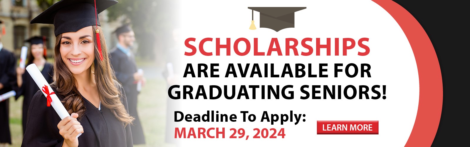 Scholarships are now available for 2024 seniors. Please click here for more information!