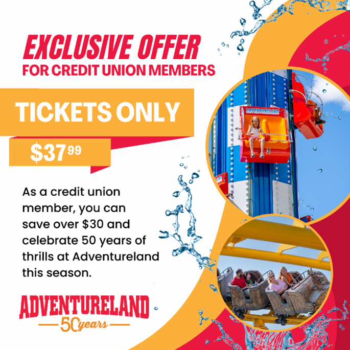 Discount Adventureland Tickets Citizens Community Credit Union